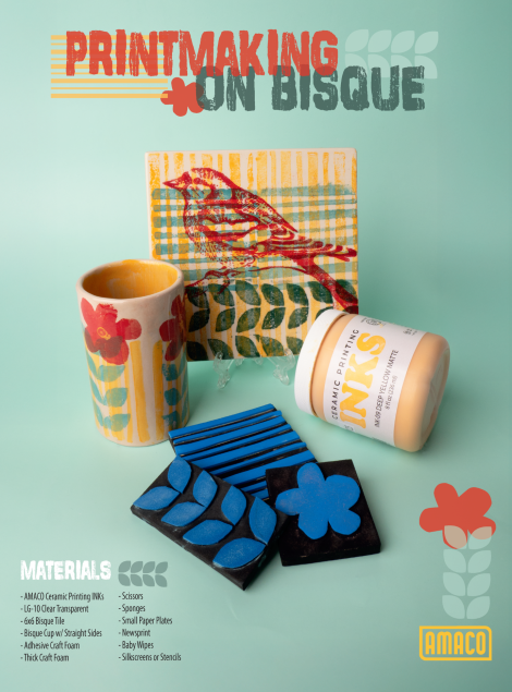 Printmaking on Bisque