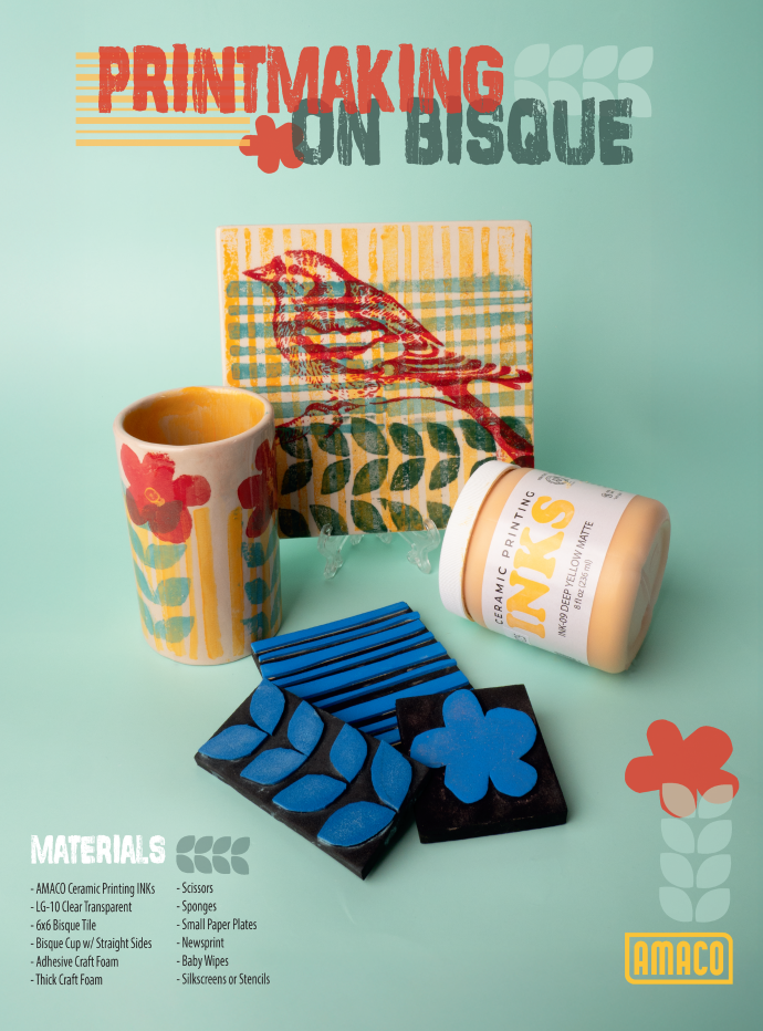 Printmaking on Bisque