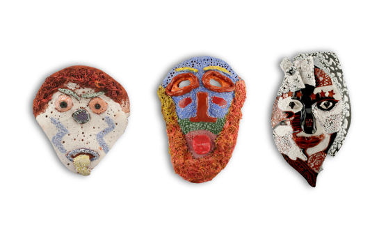 Sgraffito Masks Group (1)