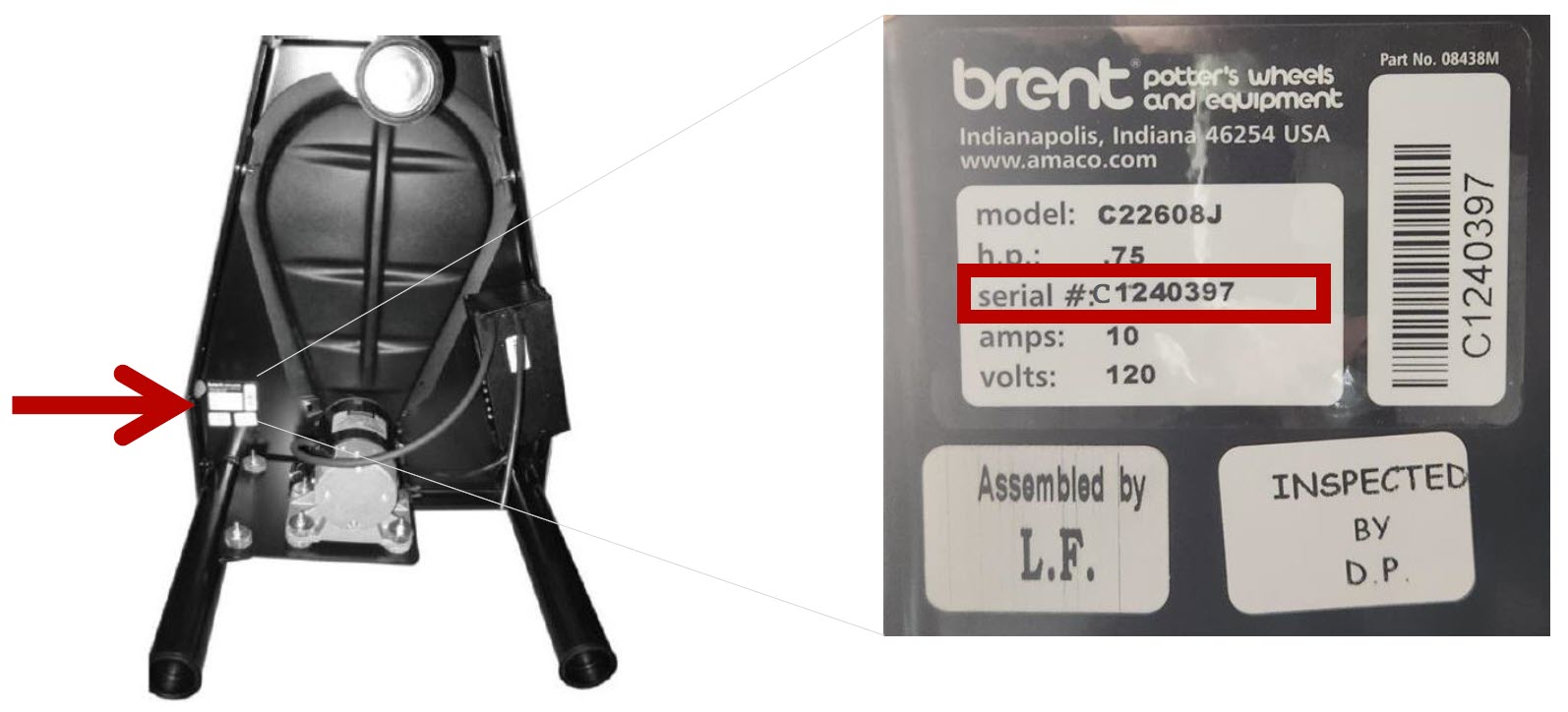 Modern brent Equipment Serial Number Location