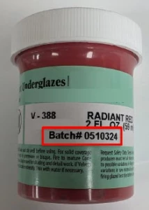 Batch code location for 2oz products